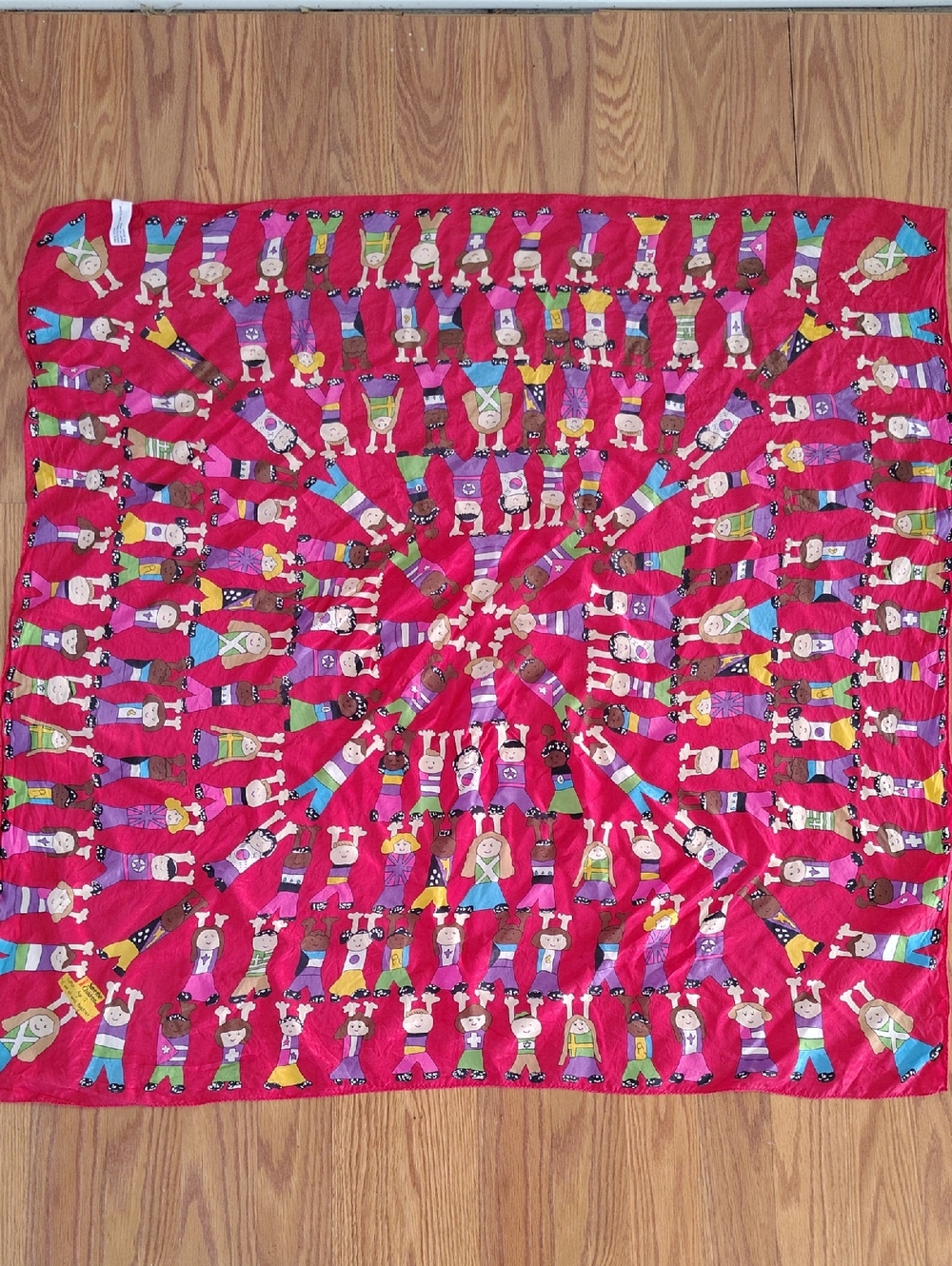 Bright Red Save The Children Silk Scarf